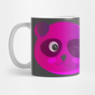 Glitch Panda Neon Face Mug